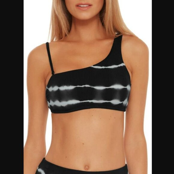 Becca Iconic One-shoulder‎ Bikini Top Black S - Picture 1 of 6